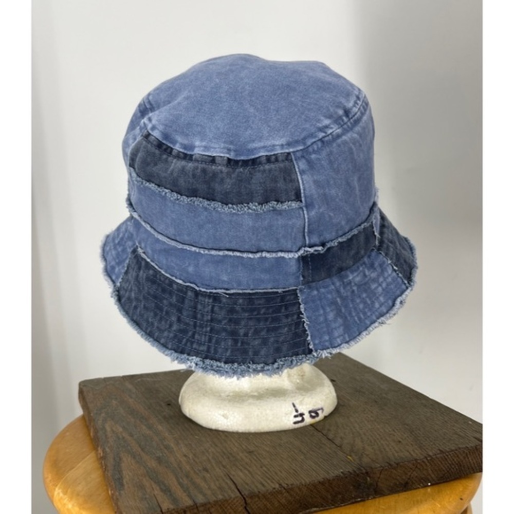 David and Young denim cotton patchwork bucket hat. - Picture 3 of 10